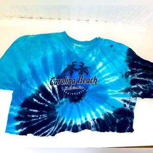 tye dye vintage wash cropped tee